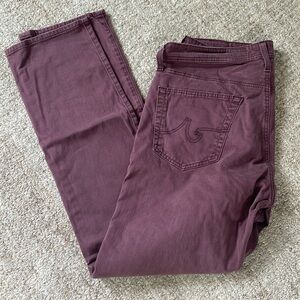 AG Adriano  The Everett mulberry sueded twill 5-pocket Jeans - EUC  34…